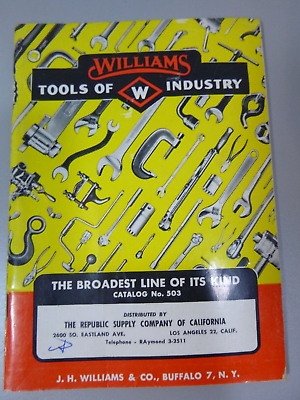 #ad Vintage Williams Tools of Industry Catalog J.H. Williams amp; Co Buffalo NY $9.99