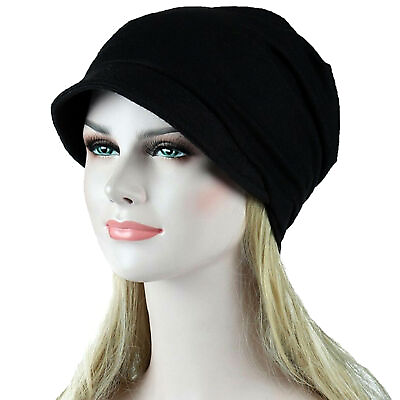#ad Unisex Solid Muslim Stretch Cancer Chemo Turban Hat Hair Loss Head Scarf Wraps $11.98