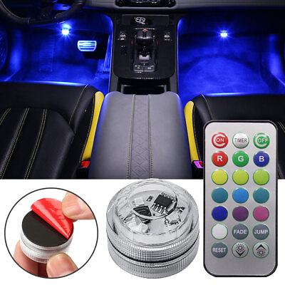 #ad Multicolor Car Interior Accessories Atmosphere LED Lights Lamp W Remote Control $4.05