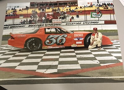 #ad 1990 Joe Shear #36 Stock Car Racing 8x10 Pose Photo Rockford ARTGO $9.99