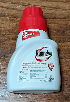 #ad Roundup Concentrate Plus Weed and Grass Killer 16 oz w Easy Cap Measure $24.89