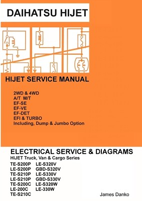 #ad Daihatsu Hijet English Electrical Service Manual S200p S210p S320v S330v $67.65