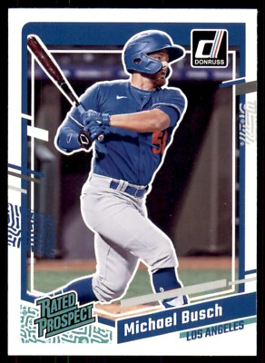 #ad 2023 Donruss Baseball Rated Prospect Base #74 Michael Busch Dodgers $1.24