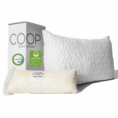 #ad Coop Home Goods Premium Adjustable Loft Pillow Cross Cut Memory Foam Fill Queen $36.99