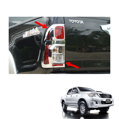 #ad Tail Lamp Light Cover Chrome Trim Fit Toyota Hilux Vigo Champ Pickup 2011 2014 $47.39