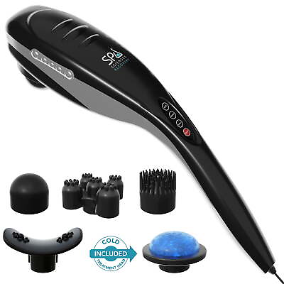 #ad Deluxe Deep Tissue Therapeutic Handheld Massager with Variable Intensity 5 Heads $27.88