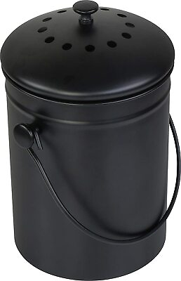 #ad Compost Bin with Lid and 1.3 Gallon Compose Spare Charcoal Filter Utopia Kitchen $26.85