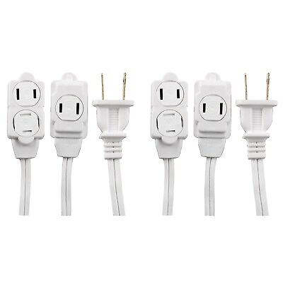 #ad GE 3 Outlet Extension Cord 12ft. 2 Pack 51954 KITJAS519542PK $20.43
