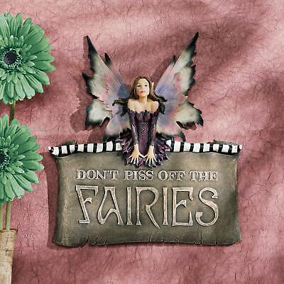 #ad Design Toscano Don#x27;t Piss Off the Fairies Wall Plaque $39.90
