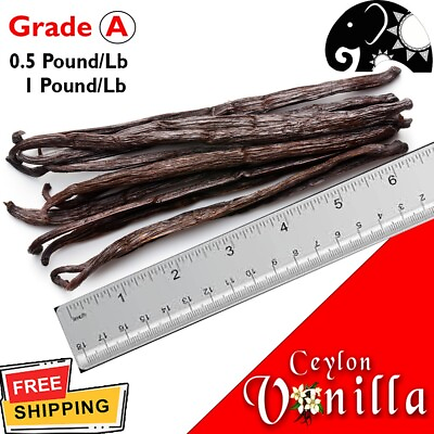 #ad Vanilla Beans Grade A whole Pods 0.5lb 1lb Organic Extraction Baking Fragrance $41.36