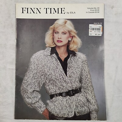 #ad 1960 Eila Finn Time Sweaters Knit amp; Crochet Yarn Design Pattern Book Vol 23 $30.99