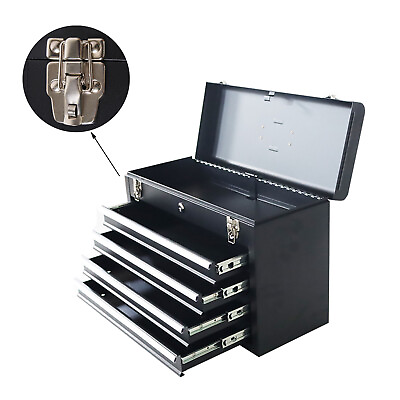 #ad Portable Multifunctional 4 Drawers Black Thick Metal Tool Box 20.47x8.66x14.17in $136.30
