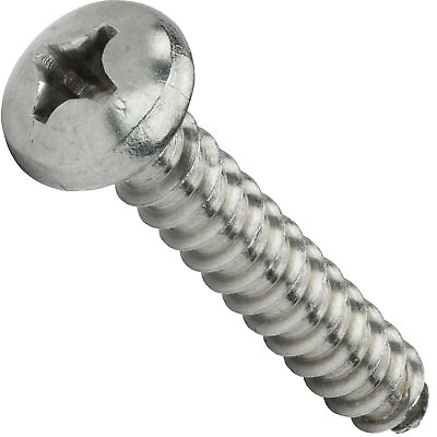 #ad #1 x 7 16quot; Sheet Metal Screws Self Tapping Pan Head Stainless Steel Qty 500 $46.57