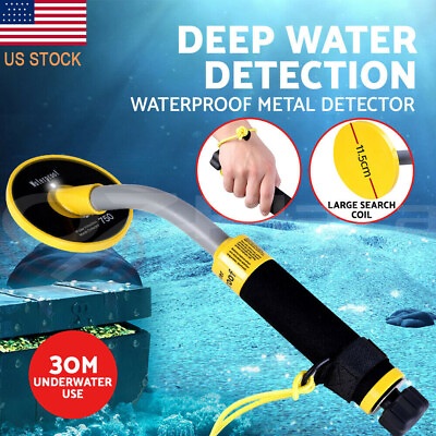 #ad 30M Underwater Metal Detector Handheld Fully Waterproof Diving Search Gold Hunt $85.55