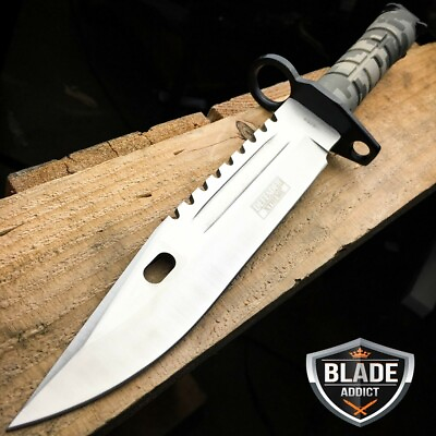 #ad 13quot; Military Survival Rambo Fixed Blade Hunting Knife Bayonet Tactical Bowie NEW $11.35