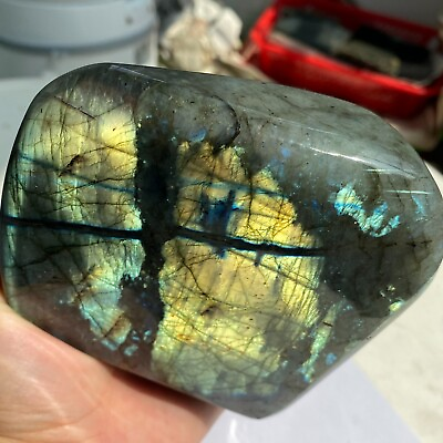 #ad 2.37LB Natural Labradorite Quartz Crystal Freeform Mineral Spectrolite Healing $69.90