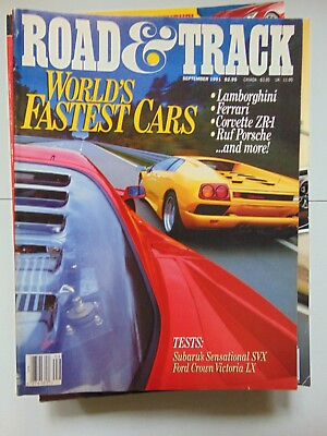 #ad Road amp; Track Magazine September 1991 Test Ford Crown Victoria LX $7.50