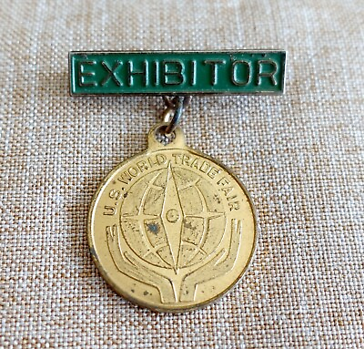 #ad Vintage US World Trade Fair Exhibitor Medal 1961 Fifth Annual New York City NY $18.99