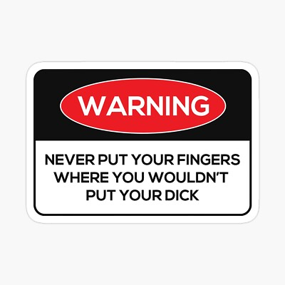 #ad Warning Sign Sticker Funny Bumper 5 inch Sticker Decal Vinyl For Car Truck $6.25