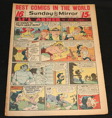 #ad 1952 Sunday Mirror Weekly Comic Section May 4th FN Superman Action $19.96