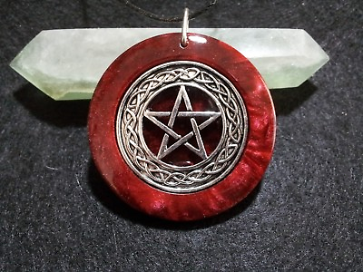 #ad Pentacle Pendantruby red spiritualpaganwiccan jewelrywitchcraftprotection AU $25.00