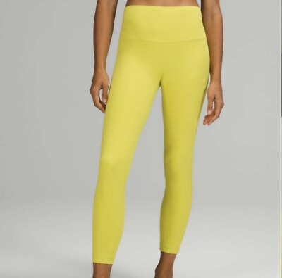 #ad Lululemon Size 4 Lime Yellow Leggings $60.00