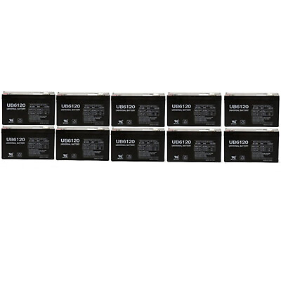 #ad UPG 10 Pack 6VOLT 12AMP DEEP CYCLE RECHARGEABLE SEALED ENERGY STORAGE BATTERY $199.99