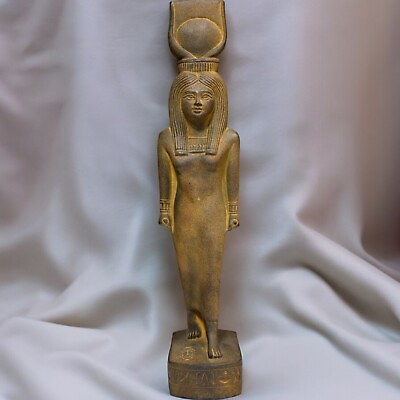 #ad RARE ANCIENT EGYPTIAN ANTIQUITIES Statue Large Of Goddess Hathor Pharaonic BC $219.00