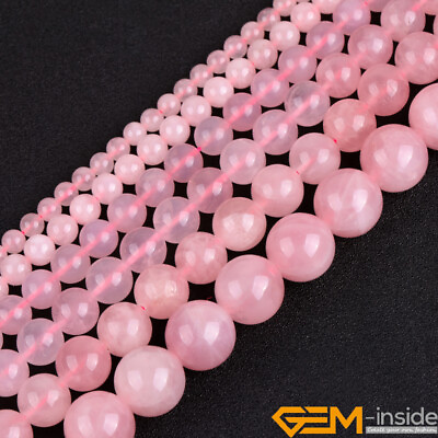 #ad Natural Rose Quartz Gemstone Round Beads 15quot; 3mm 4mm 6mm 8mm 10mm 12mm 14mm 16mm $18.92