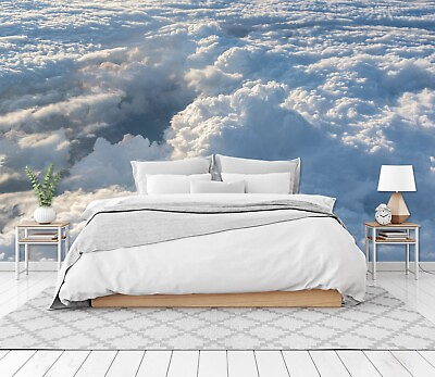 #ad 3D Soft Clouds S492 Wallpaper Mural Self adhesive Removable Sticker Kids Pa $312.99