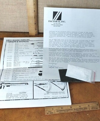 #ad Vintage Factor II MINI Catalog amp; Letter KNIFE MAKING SUPPLIES Colorant Sample. $9.99