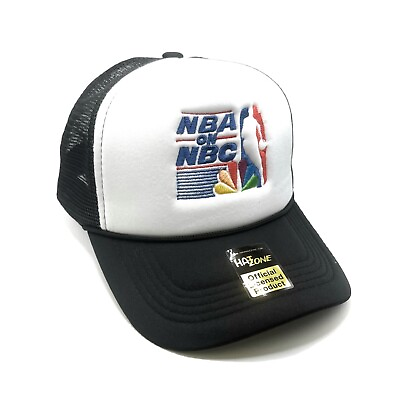 #ad Retro Basketball NBC Mesh Trucker Snapback White Black $13.95
