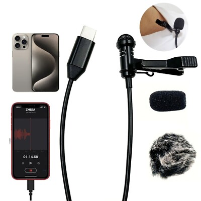 #ad Type Mic Clear Sound Lavalier Mic for Recording Interviews $12.77