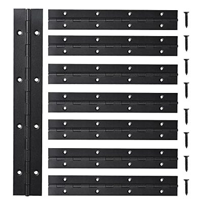 #ad 8 Pack 8 Inch Piano Hinge Heavy Duty Continuous Hinge with Holes for Cabinets... $33.29