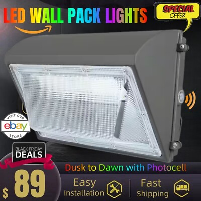 #ad LED Wall Pack Light 150W with Dusk to Dawn Photocell for Yard Parking Lot Barn $337.99