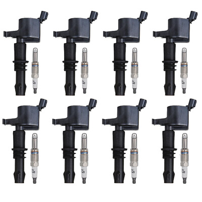 #ad 8PCS Ignition Coils 8PCS Spark Plugs For 2004 2008 FORD F 150 V8 5.4L UF 537 $90.11