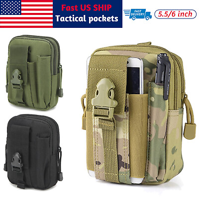 #ad Tactical Molle Pouch EDC Belt Waist Military Waist Bags Fanny Pack Bag Pocket US $5.95