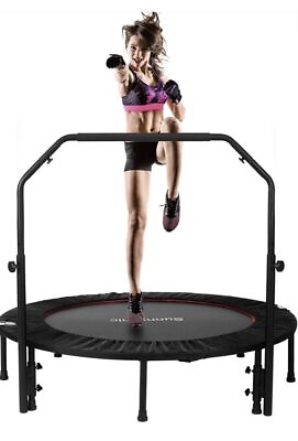 #ad Sunnychic 48quot; Foldable Mini Trampoline with Adjustable Foam Handle $55.00