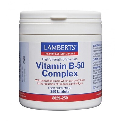 #ad Lamberts Vitamin B 50 Complex Tablets 250 BBE 02 2027 $65.20