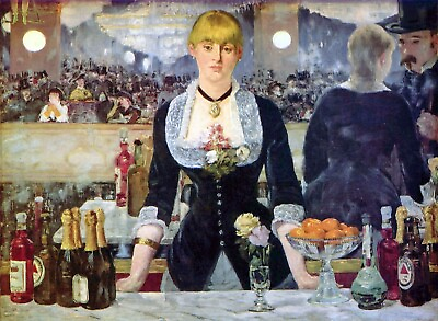 #ad Bar in the Folies Bergere by Manet Giclee Fine Art Print Reproduction on Canvas $49.95