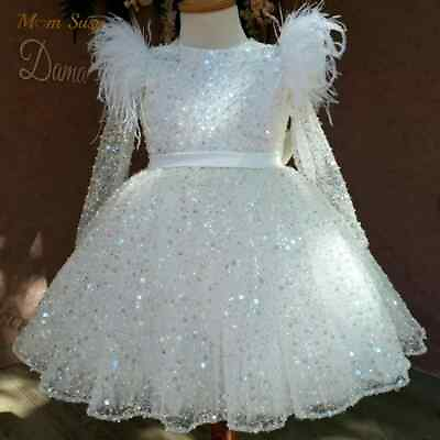 #ad Fashion Baby Girl Princess Sequins Tutu Dress Vestido Party Birthday Baby Dress $106.46
