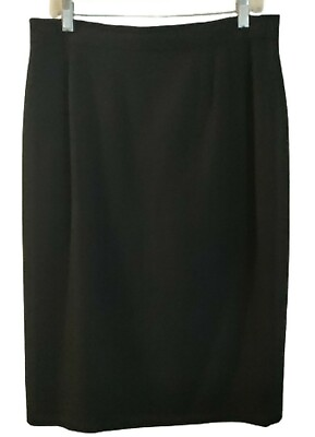#ad Escada Elements Womens Size 44 Wool Skirt Black Wear To Work $24.99