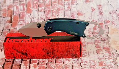 #ad Kershaw Antic Navy Blue Stainless Handle 8CR13MoV Framelock Folding Knife 8710 $19.99