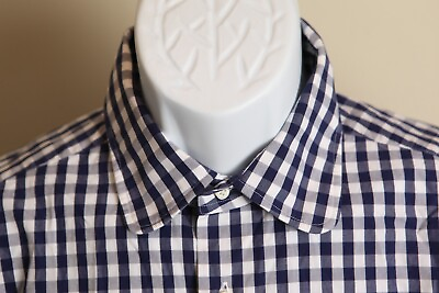 #ad Maker#x27;s Shirt Men#x27;s blue amp; white Slim Fit long sleeve Japan dress shirt 16 35 $34.99
