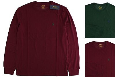 #ad Polo Ralph Lauren Men#x27;s T Shirt Casual Fit Long Sleeve Crew Neck Jersey Cotton $34.99