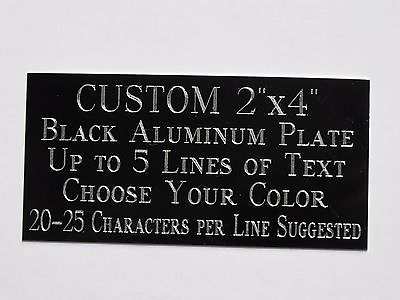 #ad #ad Custom Engraved Plate Aluminum 2quot;x4quot; Custom Name Plate Plaque Art Label Tag Gift $6.00