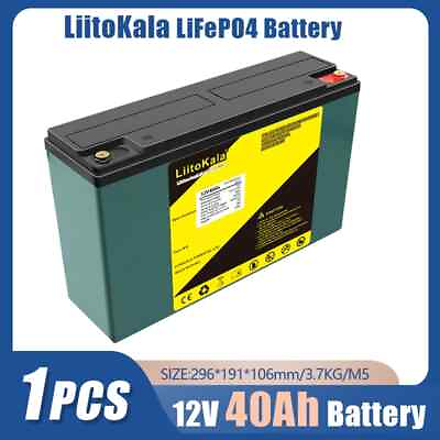 #ad 1PCS 12.8V 40Ah LiFePo4 Battery Lithium Iron Phosphate 12V LiFePo4 $300.00