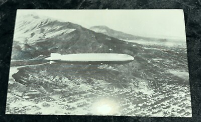 #ad BLIMP GRAF ZEPPELIN PASSING OVER EL PASO TEXAS1950s Photo Postcard Aircraft $5.95