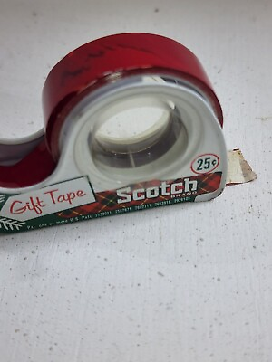 Vintage Scotch 3M Brand 25 Cents CHRISTMAS Metal Tin Tape Dispenser H16 $17.00