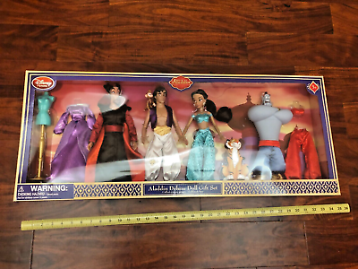 #ad Disney Aladdin Classic Doll Gift Set Deluxe Jasmine Genie Abu Raja 1st edition $139.99